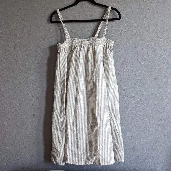 New Deiji Studios Striped Stonewashed Linen Dress, M/L - Picture 5 of 5